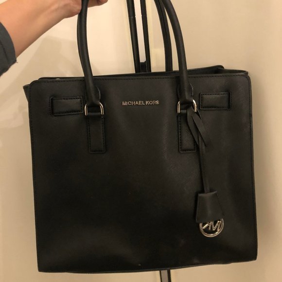 Michael Kors Black Leather Laptop Bag - Picture 1 of 2